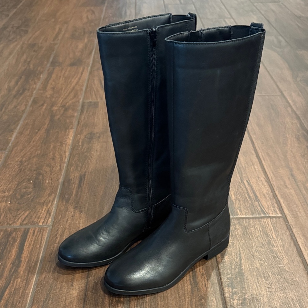 ALDO Black Calf-High Leather Boots - Women’s 7 - New
